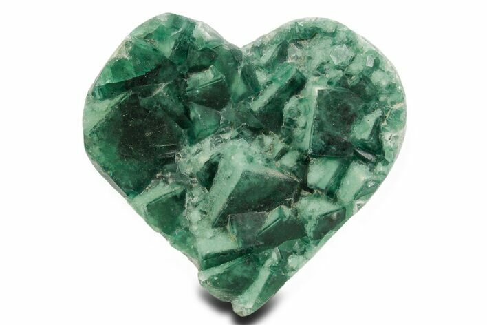 Heart-Shaped Fluorescent Fluorite Crystal Cluster - Madagascar #361391